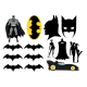 62583zu foaie de zahar Batman cu logo si siluete 20x15cm